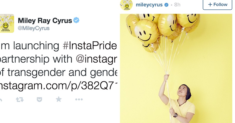 miley insta pride