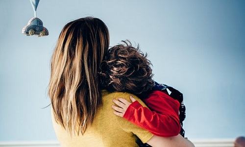 Juliet Swire with Jack. Photograph Sophia Spring for the Guardian